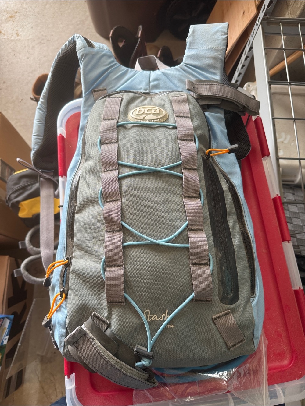 BCA Light Blue and Gray Stash diva Hydration Pack - Men